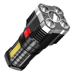 Lanterna Led Recarregável Longa Duração de Bateria - Prateada - 1