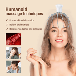 Massageador Cabeça Elétrico 12 Hastes Relaxamento Profundo - 3