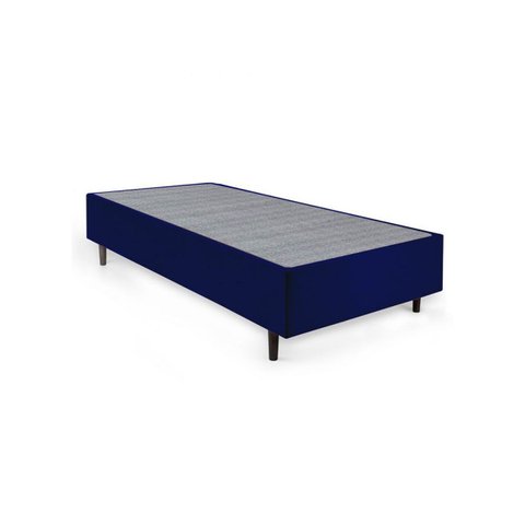Box Base Blindado Corino -solteiro 88x198x38 - Novo:azul