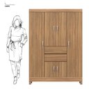 Ver imagem 4 de Guarda Roupa Solteiro 6 Portas e 2 Gavetas Ecom Ii - Amêndola Touch