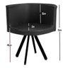 Conjunto Mesa Minimalista com 4 Cadeiras Compacta 1m2:base de Cadeiras com Aspecto de Madeira e Teci - 6