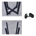 Ver imagem 2 de Conjunto Mesa Minimalista com 4 Cadeiras Compacta 1m2:base de Cadeiras com Aspecto de Madeira e Teci