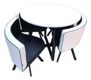 Ver imagem 7 de Conjunto Mesa Minimalista com 4 Cadeiras Compacta 1m