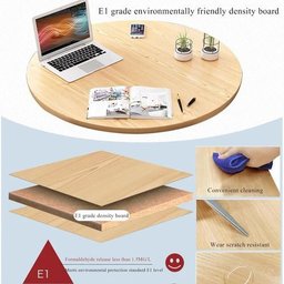 Conjunto Mesa Minimalista com 4 Cadeiras Compacta 1m2:base de Cadeiras com Aspecto de Madeira e Teci - 16
