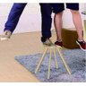 Conjunto Mesa Minimalista com 4 Cadeiras Compacta 1m2:base de Cadeiras com Aspecto de Madeira e Teci - 17