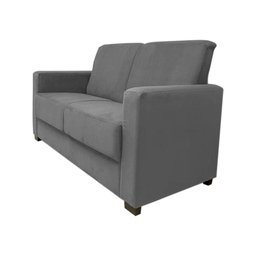Sofá Namoradeira Pequeno 2 Lugares Imperial Suede:cinza - 2
