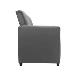Sofá Namoradeira Pequeno 2 Lugares Imperial Suede:cinza - 4