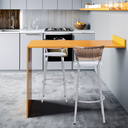 Ver imagem 6 de Kit 2 Banqueta Bistro para Cozinha Junco Cappuccino Àrea Gourmet Balcão Bancada bares Churrasqueira