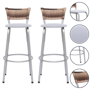 Kit 2 Banqueta Bistro para Cozinha Junco Cappuccino Àrea Gourmet Balcão Bancada bares Churrasqueira
