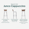 Kit 2 Banqueta Bistro para Cozinha Junco Cappuccino Àrea Gourmet Balcão Bancada bares Churrasqueira - 3