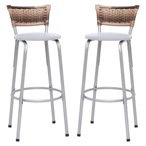 Kit 2 Banqueta Bistro para Cozinha Junco Cappuccino Àrea Gourmet Balcão Bancada bares Churrasqueira