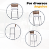 Kit 2 Banqueta Bistro para Cozinha Junco Cappuccino Àrea Gourmet Balcão Bancada bares Churrasqueira - 5