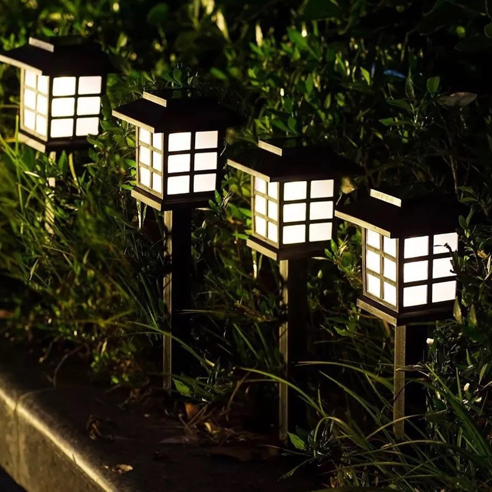 Luminaria Solar Oriental Refletor Balizador Led Jardim Decoraçao Iluminaçao Casa Quintal Resistente  - 11