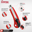 Ver imagem 4 de Estilete Profissional Cortag 18mm com Trava de Segurança