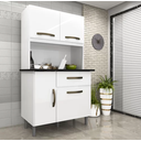 Ver imagem 1 de Armário para Cozinha 4 Portas 1 Gaveta Luiza Imop - - Branco Neve
