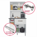 Ver imagem 5 de Armário para Cozinha 4 Portas 1 Gaveta Luiza Imop - - Branco Neve