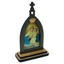 Ver imagem 1 de Capela Mãe Rainha com Coroa e Oração 18 Cm