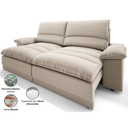 Sofá Plaza 2,00m Retrátil e Reclinável Velosuede - Netsofas - 4