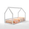 Cama Montessoriana Solteiro com Grade de Proteção Madeira Maciça Branco Amy Shop Jm - 2