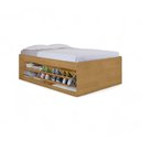 Ver imagem 2 de Cama Box Casal com Sapateira Prateleiras Vanessa Naturalle