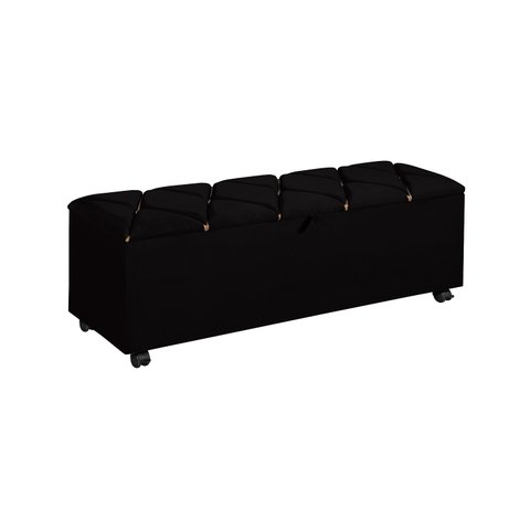 Recamier Jade com Rodízios 185 Cm Preto