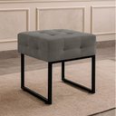 Ver imagem 1 de Puff Sala Decorativo Industrial Elisa Suede Grafite D03 - D’Rossi