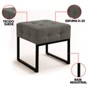 Ver imagem 3 de Puff Sala Decorativo Industrial Elisa Suede Grafite D03 - D’Rossi