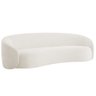 Sofá 3 Lugares 200cm Orgânico Luxo Recepção Amore Bouclé Branco - Amarena Móveis - 1