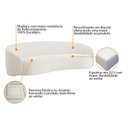 Ver imagem 4 de Sofá 3 Lugares 200cm Orgânico Luxo Recepção Amore Bouclé Branco - Amarena Móveis