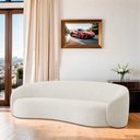 Ver imagem 2 de Sofá 3 Lugares 200cm Orgânico Luxo Recepção Amore Bouclé Branco - Amarena Móveis