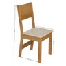 Conjunto Mesa Retangular Pérola com 6 Cadeiras - Bagum Bege Freijó - 6