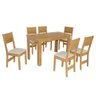 Conjunto Mesa Retangular Pérola com 6 Cadeiras - Bagum Bege Freijó - 1