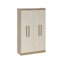 Ver imagem 2 de Guarda Roupa Solteiro Japão 4 Portas 2 Gavetas Menu Móveis Off White Carvalho