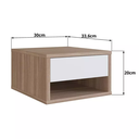Ver imagem 4 de Mesa de Cabeceira Moderna Suspensa Slim com 1 Gaveta B87 - Emovell