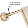 Kit Acessórios Banheiro 5 Peças Dourado com Porcelana Luxo - 5