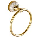 Ver imagem 4 de Kit Acessórios Banheiro 5 Peças Dourado com Porcelana Luxo