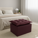 Ver imagem 1 de Puff Baú Opala Decorativo Organizador Quarto Infantil:marsala
