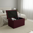 Ver imagem 2 de Puff Baú Opala Decorativo Organizador Quarto Infantil:marsala
