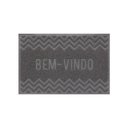 Ver imagem 1 de Capacho de Porta Pvc Antiderrapante 60x40cm - Zig Zag Cinza