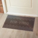 Ver imagem 2 de Capacho de Porta Pvc Antiderrapante 60x40cm - Zig Zag Cinza
