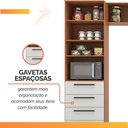 Ver imagem 7 de Armário de Cozinha Completa 5 Portas 4 Gavetas Grécia Madeirado/off White