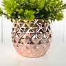 Decoração sala rack vaso geométrico rose gold abacaxi decor - 3
