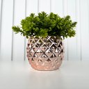 Ver imagem 2 de Decoração sala rack vaso geométrico rose gold abacaxi decor