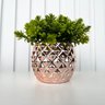 Decoração sala rack vaso geométrico rose gold abacaxi decor - 2