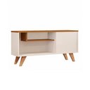 Ver imagem 5 de Rack Bancada Heitor para TV Estante Home Sala Quarto Moderna com 1 Porta - Off/Naturale