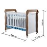 Berço Americano Mini Cama Provençal Lisa Branco Fosco com Amadeirado Carolina Baby - 4