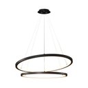 Ver imagem 2 de Lustre Pendente Orluce Tabat OR1749 com 2 Aros 50/40cm Preto Led Bivolt