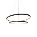 Ver imagem 1 de Lustre Pendente Orluce Tabat OR1749 com 2 Aros 50/40cm Preto Led Bivolt