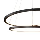 Ver imagem 3 de Lustre Pendente Orluce Tabat OR1749 com 2 Aros 50/40cm Preto Led Bivolt