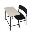 Ver imagem 1 de Conjunto Aluno Plus Size Branco/preto - Suporta até 250kg